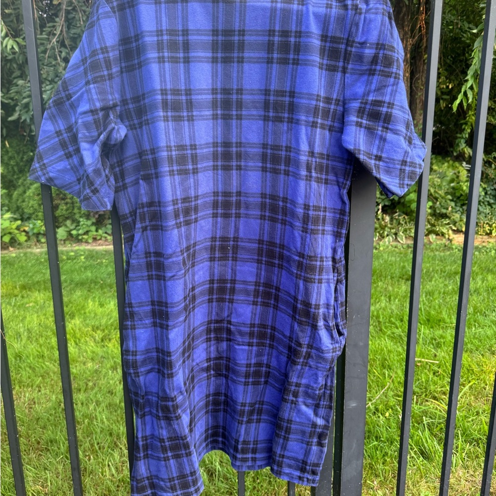 GAP Blue and Black Casual round neck Midi Dress. With pockets - Picture 2 of 4